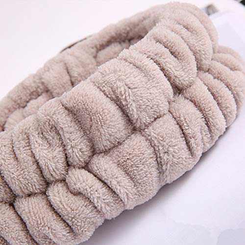 Elk Women's Spa Facial Makeup Headband - Bear Face Mask for Birthdays, Valentines, Christmas - Fleece Headwear for Women & Girls - Coffee