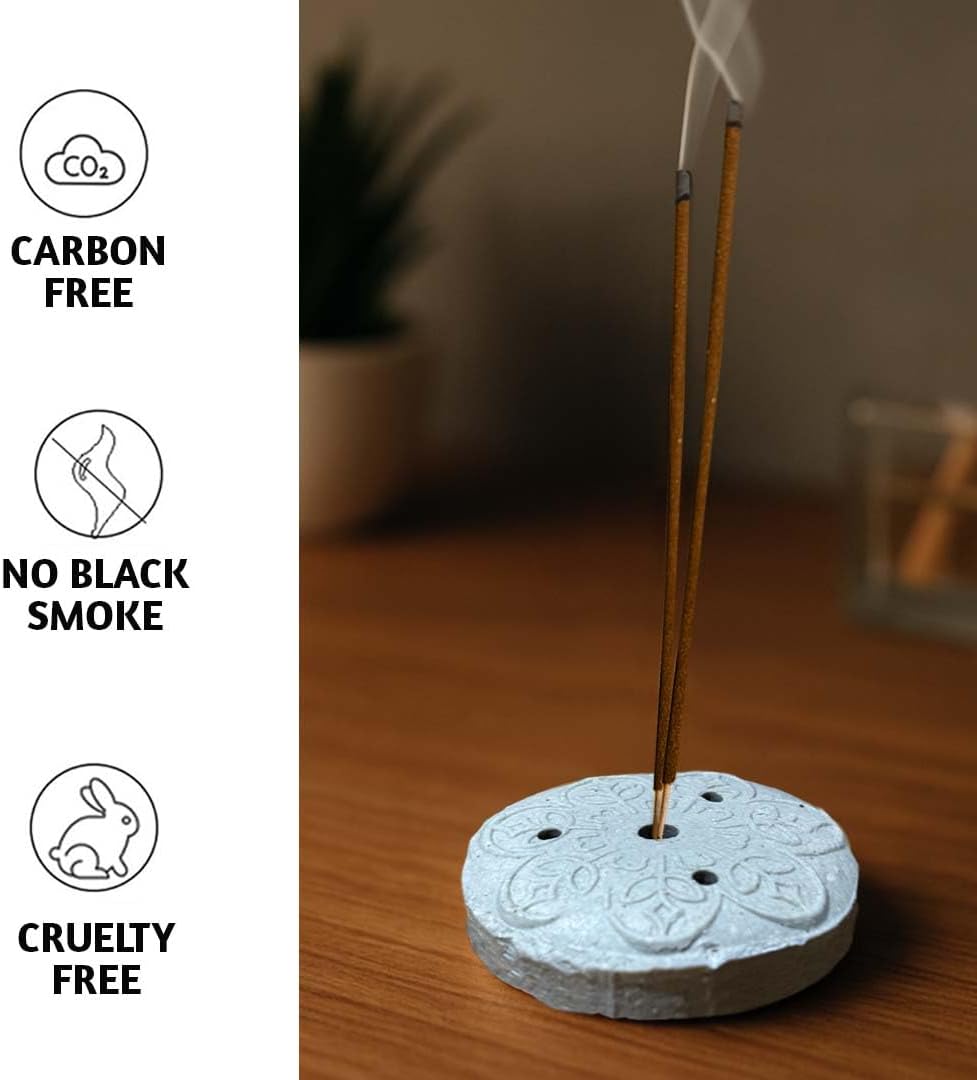 Folkulture Incense Sticks with Holder (120 Sticks)| Sandalwood & Oud Luxury Insence-Sticks for Aromatherapy, Meditation, Focus Gifts |No Charcoal,Non Toxic, 45 Mins, Long Burning Inscents-Sticks