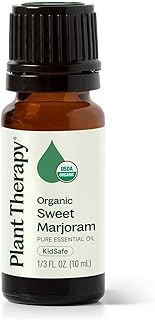Plant Therapy Marjoram Sweet Organic Essential Oil 10 mL (1/3 oz) 100% Pure, Undiluted Essential Oil, Great for Aromatherapy Diffusers