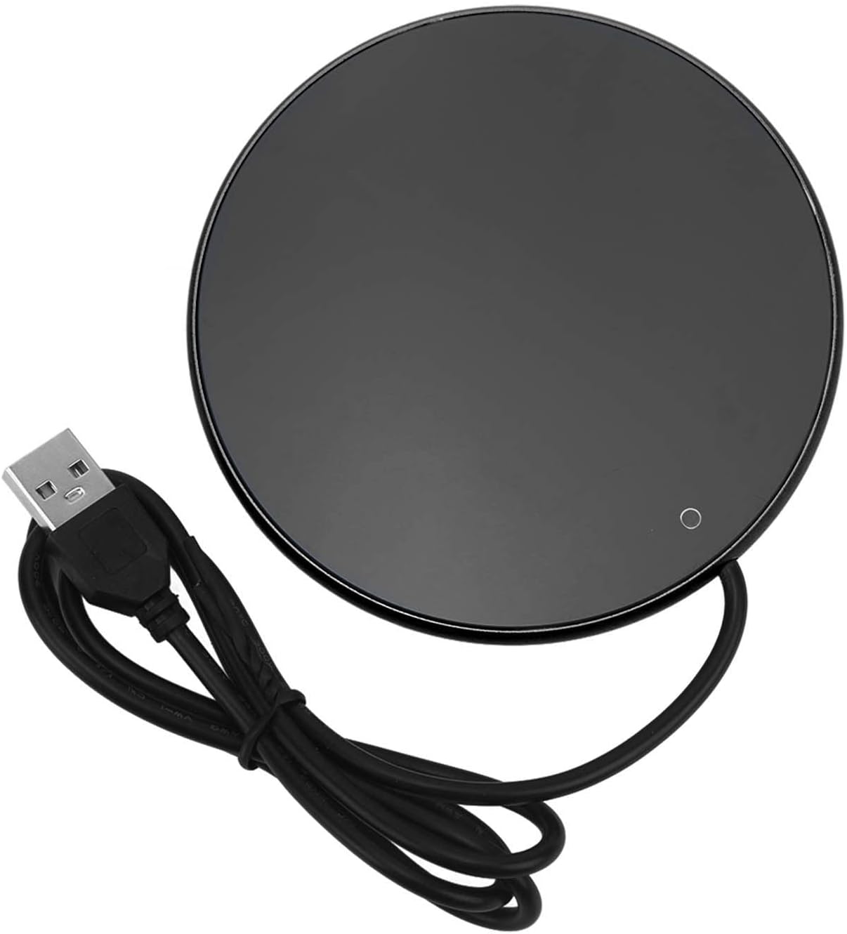 USB Candle Warmer Plate Auto Shut Off Small Portable Coffee Heater for Home Office Black