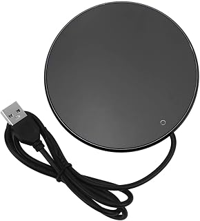 USB Candle Warmer Plate Auto Shut Off Small Portable Coffee Heater for Home Office Black