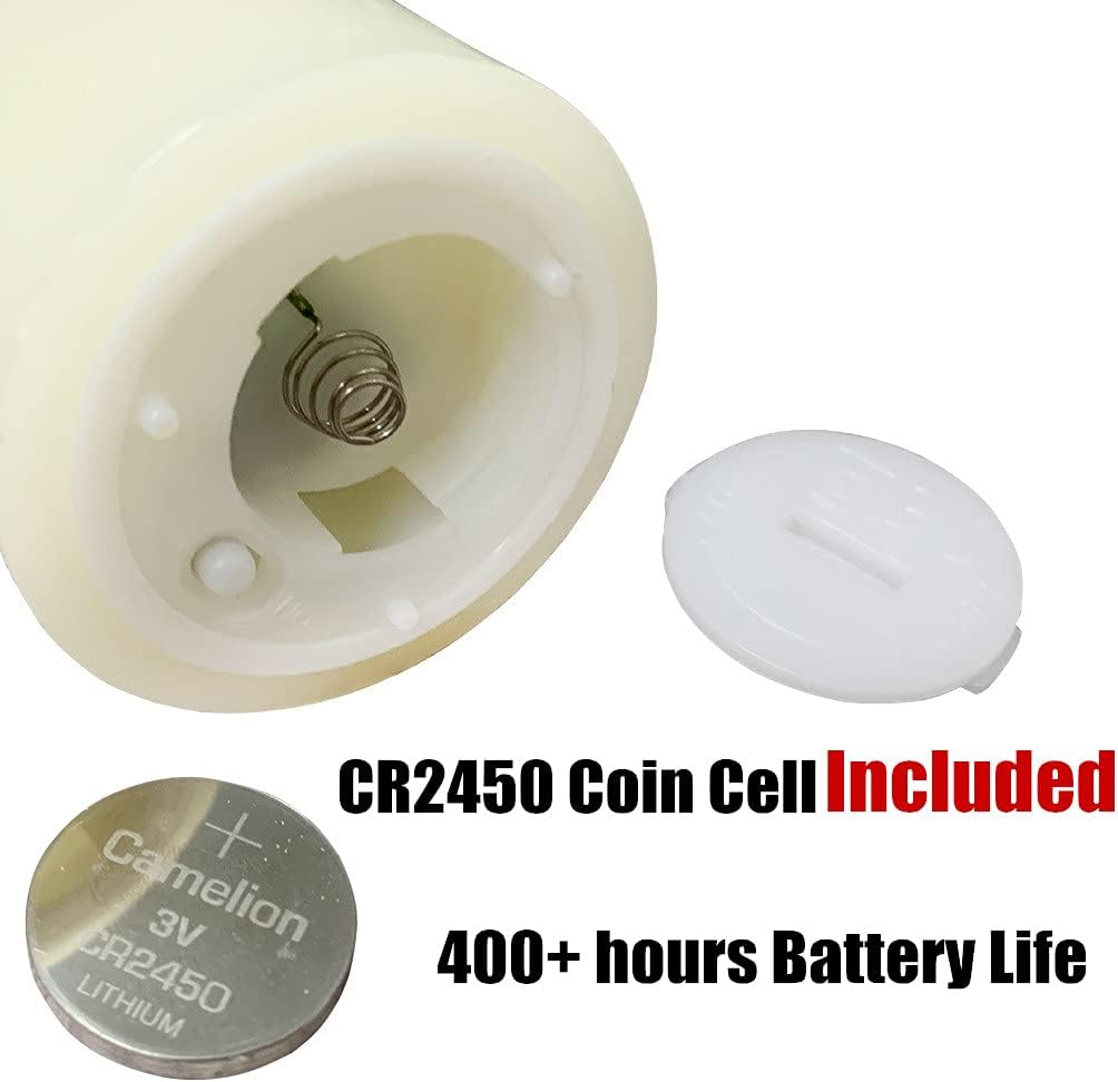 Eywamage Ivory Flameless Votive Candles with Timer Batteries, 2x3 inch Small LED Pillar Candles Flickering Set of 6
