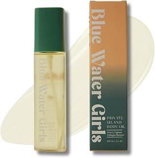 Private Island Body Oil with Collagen Peptides – Deeply Hydrating After-Shower Oil for Winter-Dry Skin – Firming, Nourishing & Barrier-Restoring with Shea Oil, Sweet Almond Oil & Squalane (3.4 oz)