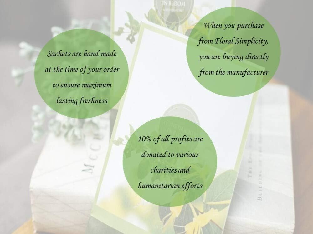 Simplicity Scents Sage and Citrus Scented Sachets Pack of 6, Everyday - Long-Lasting Scented Bags, Home Fragrance, Air Freshener & Deodorizer for Closet, Room, Drawer, or Cars, Made in USA
