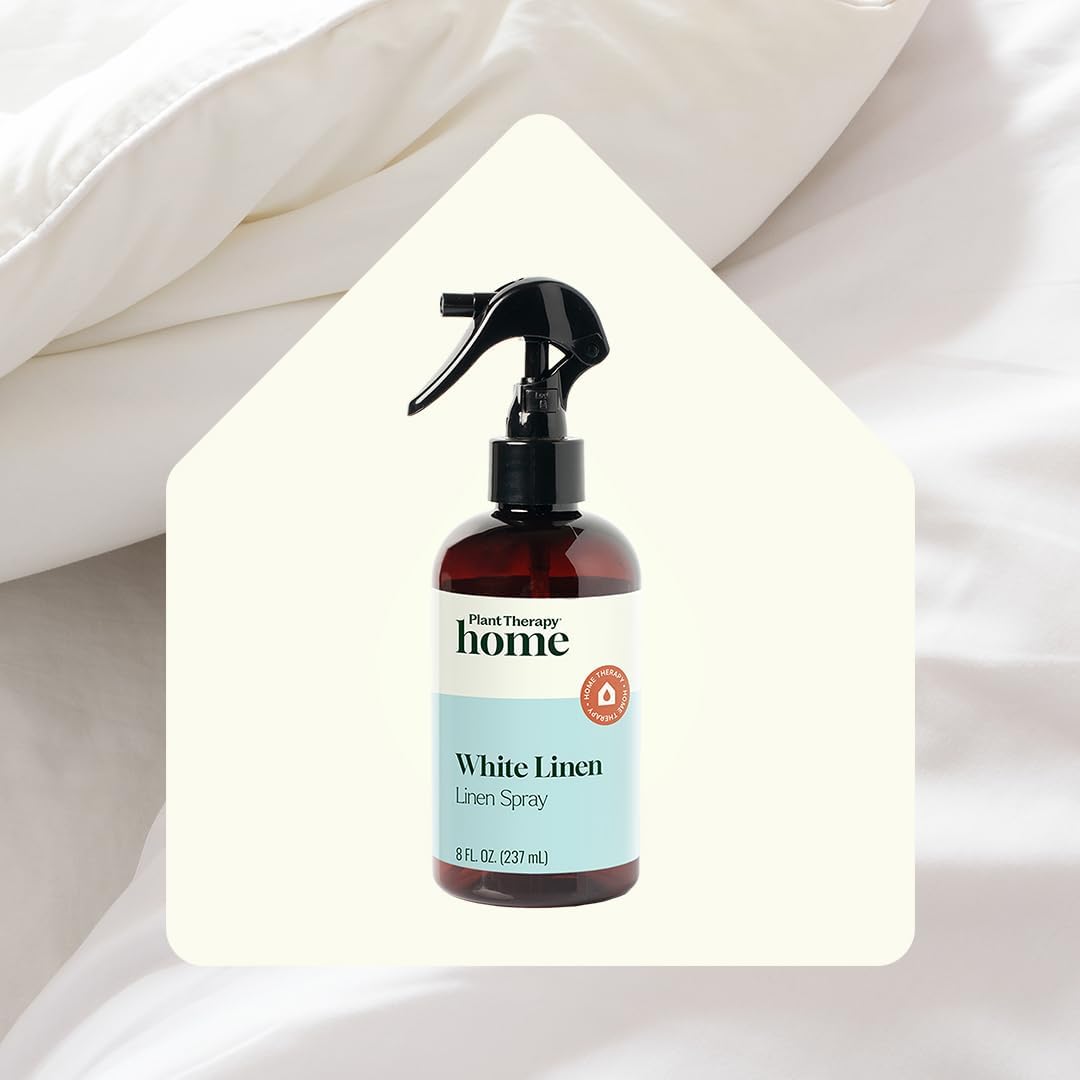 Plant Therapy Home White Linen Spray, Clean & Refreshing Aroma, Great for Sheets, Curtains, and Upholstery, One-of-a-kind Natural Fragrance 8 oz