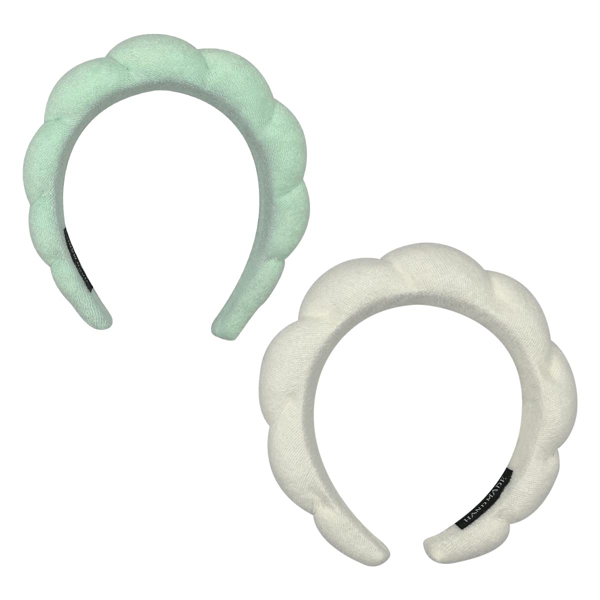 KVZVK 2 Pack Sponge Spa Makeup Headband for Women Face Washing, Makeup Removal, Shower, Skincare Material, Cute Design, Multifunctional Hair Band, Perfect Size, Great Gift