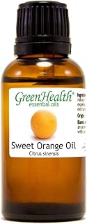 Sweet Orange – 1 fl oz (30 ml) Glass Bottle w/Euro Dropper – 100% Pure Essential Oil – GreenHealth