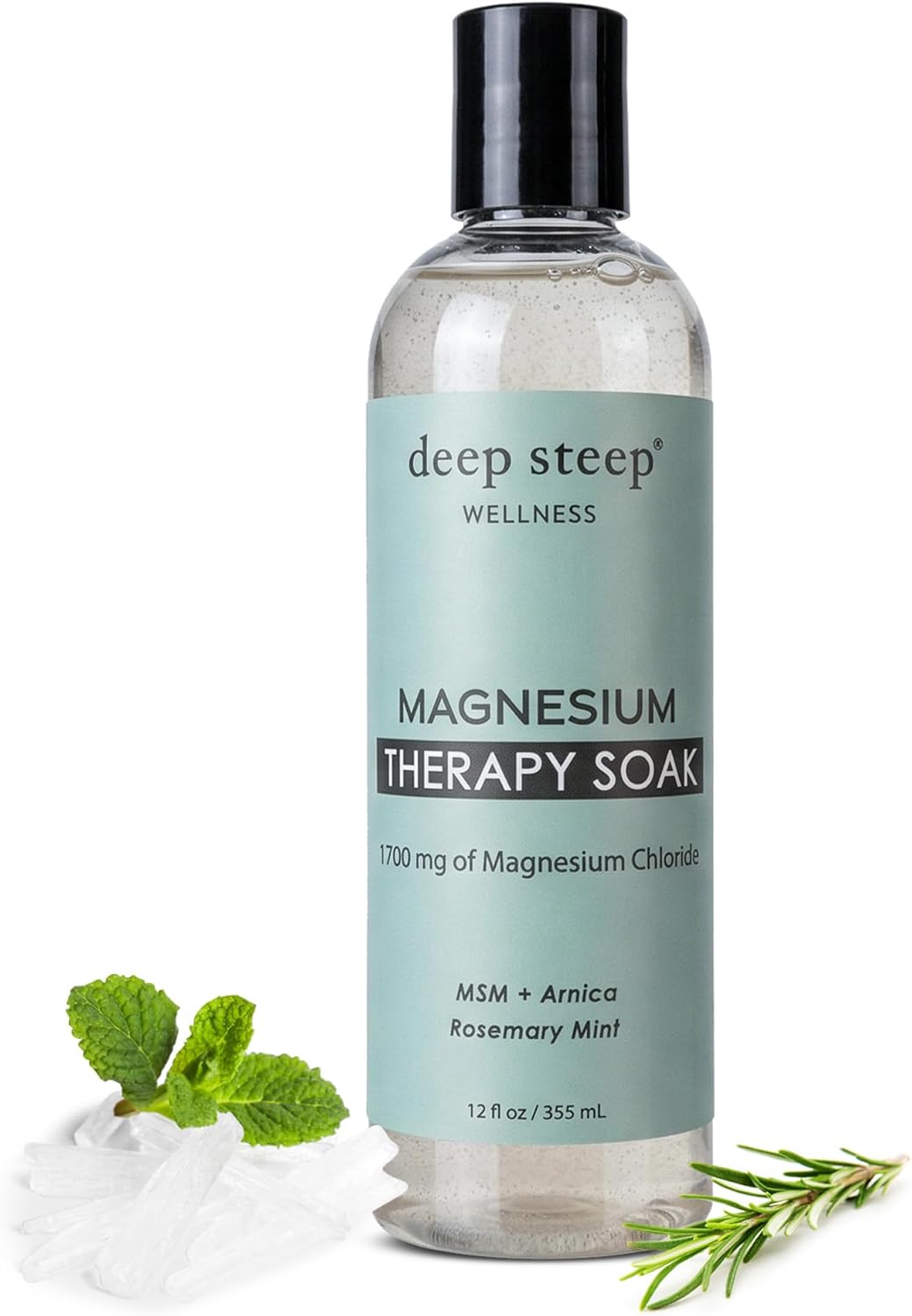Deep Steep Magnesium Bubble Bath, Extra Strength, Foaming Soak with Magnesium, Arnica, Vitamin C & MSM, Extra Strength for Muscle Recovery, Soreness & Stiffness Relief – Soothing Relaxation