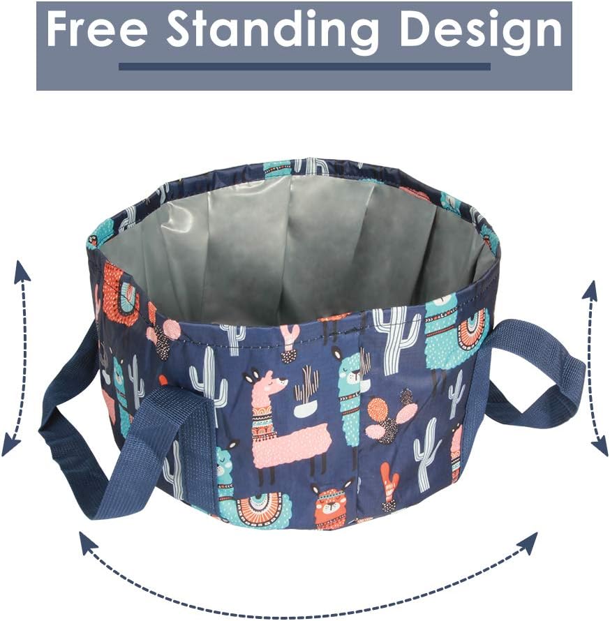 Collapsible Foot Bath Basin for Soaking Feet, Portable Foot Bath Tub Bag with Handles, for Adults and Kids, Pedicure Foot Spa Bucket for Outdoor Washing Camping Travel