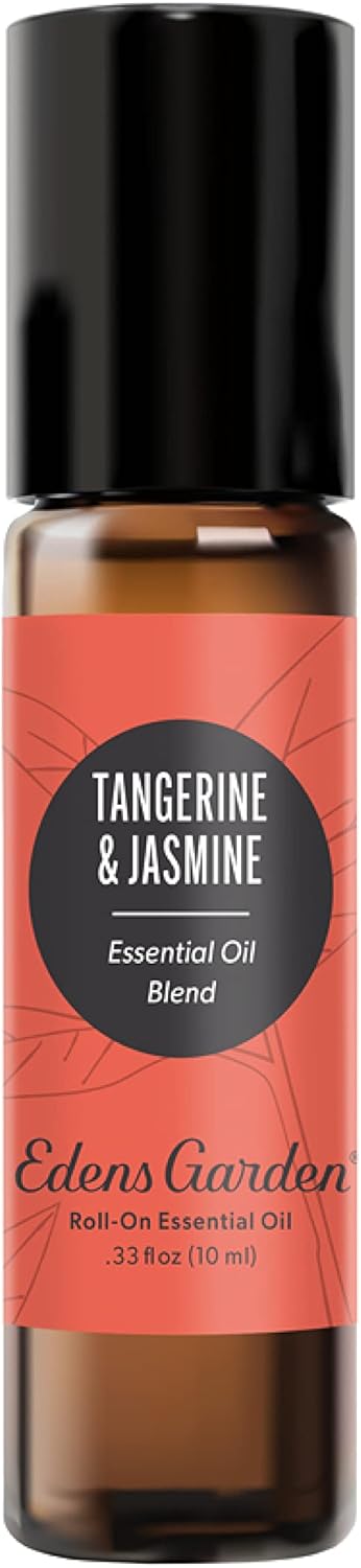 Edens Garden Tangerine Jasmine Essential Oil Roll-On Blend- 100% Pure Premium Grade, Natural, Therapeutic, Aromatherapy, Kid & Skin Safe, The Best for Gifts, Relaxation Pre-Diluted 10 ml (.33 fl oz)