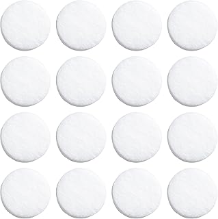 HINZIC 40Pcs Car Air Freshener Refill Felt Pads, 17.5MM/0.7inch Unscented White Air Freshener Replacement Pads Oil Perfumes Refill Tablets for Car Air Freshener Vent Clips Car Diffusers