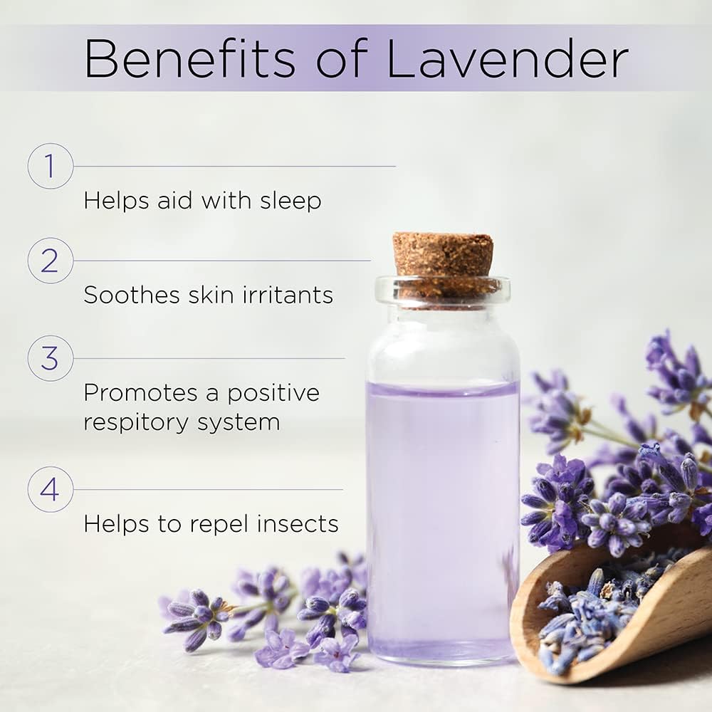 Radha Beauty Lavender Essential Oil 4 oz. - 100% Natural & Therapeutic Grade, Steam Distilled for Aromatherapy, Relaxation, Sleep, Laundry, Stress & Anxiety Relief, Meditation, Massage, Headaches