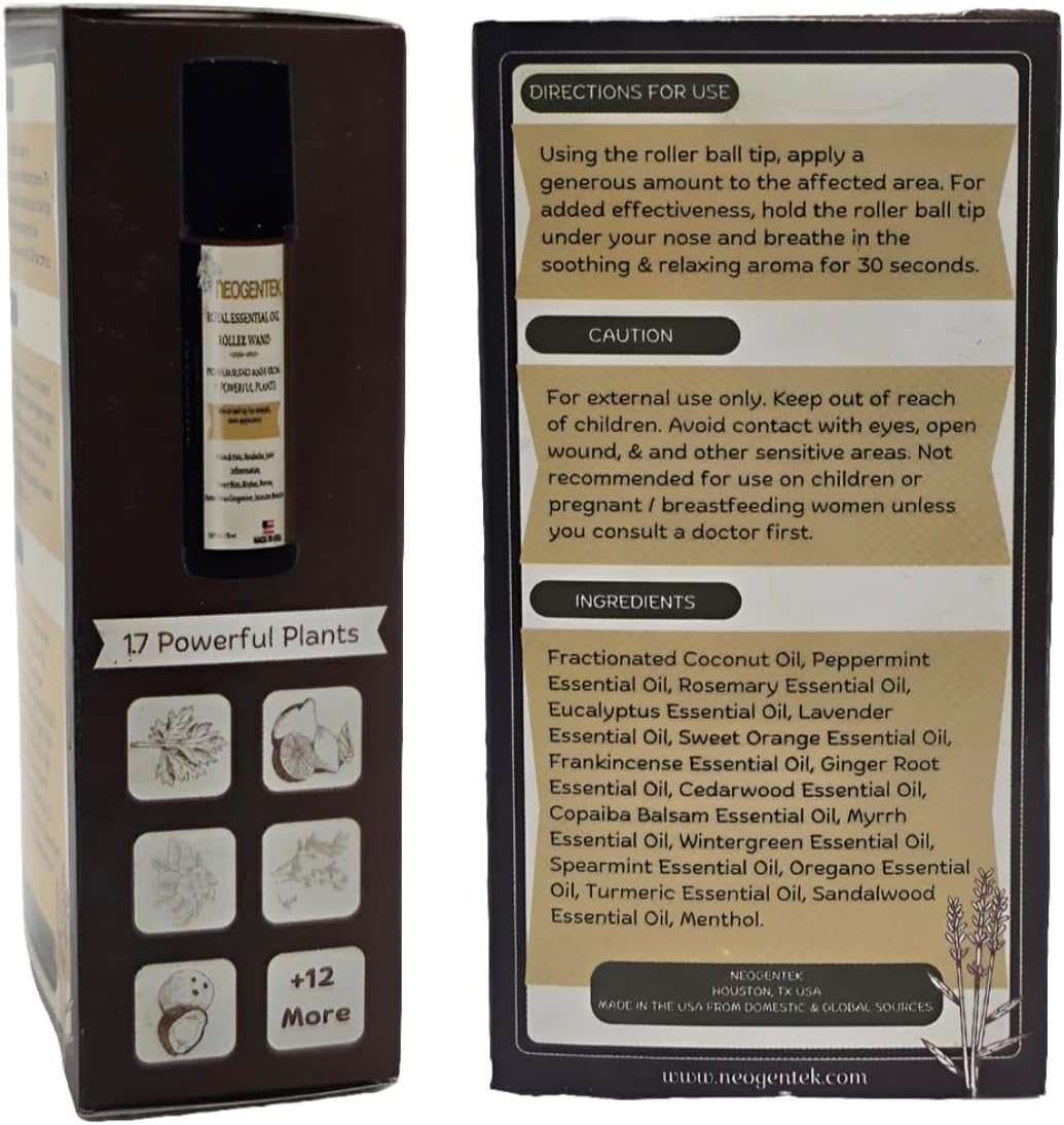 Royal Aches & Pains Essential Oil Blend | Crafted Blend of 17 Powerful Essential Oils | Natural Comfort & Relaxation – Aromatherapy Roll-On for Muscles & Joints, Headache, Sinus – 10ml