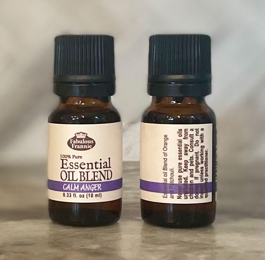 Fabulous Frannie Calm Anger Made with Pure Essential Oil Blend of Patchouli and Sweet Orange 10ml
