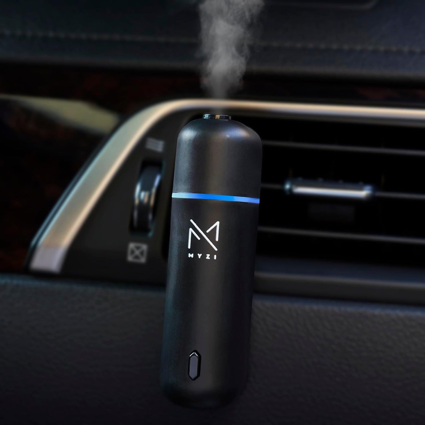 MYZI Car Air Freshener Diffuser, Waterless Diffuser Car Essential Oil Diffuser with 6 Refill Scents, Car Diffuser Air Freshener Car Fragrance Diffuser