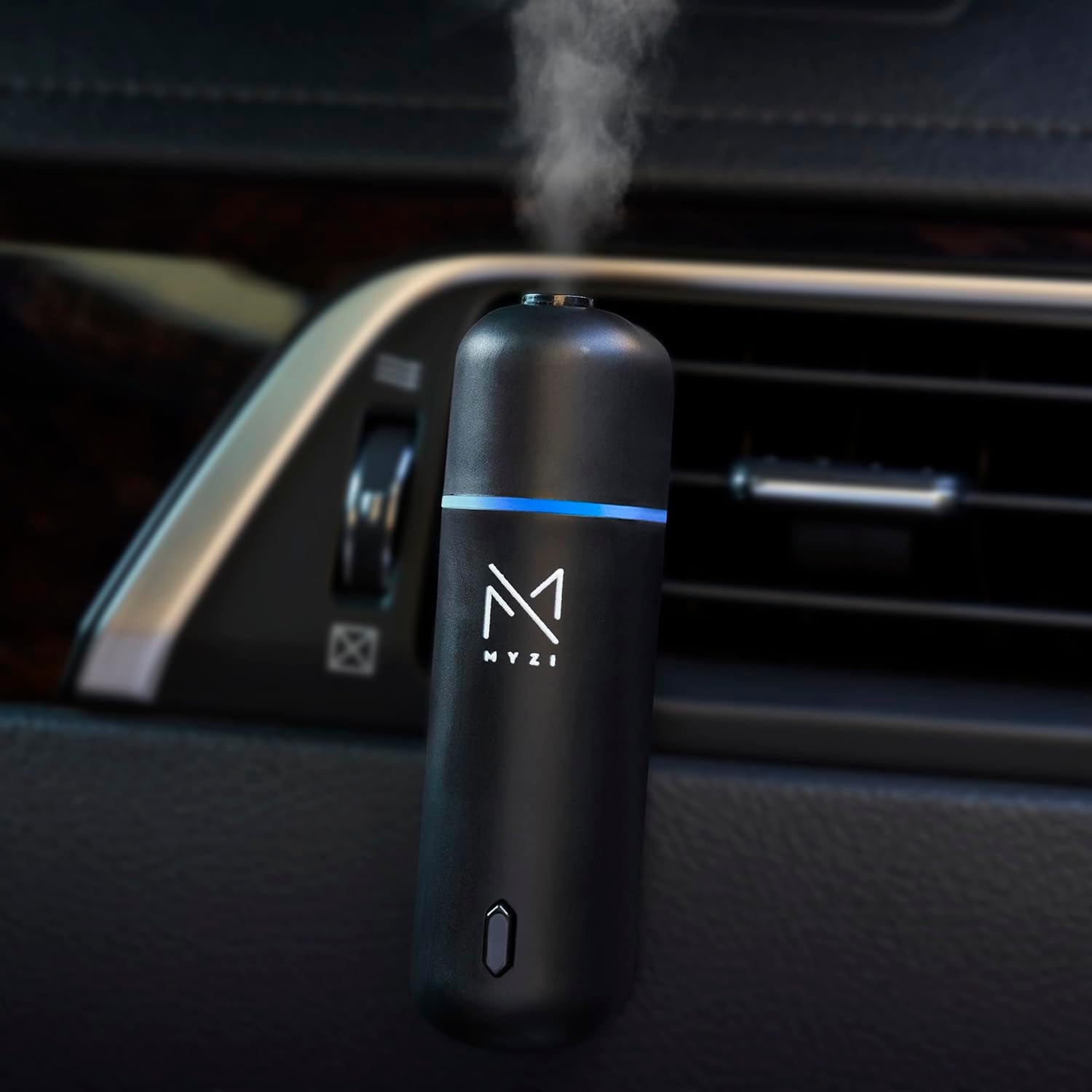 MYZI Car Air Freshener Diffuser, Waterless Diffuser Car Essential Oil Diffuser with 6 Refill Scents, Car Diffuser Air Freshener Car Fragrance Diffuser