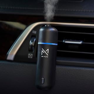 MYZI Car Air Freshener Diffuser, Waterless Diffuser Car Essential Oil Diffuser with 6 Refill Scents, Car Diffuser Air Freshener Car Fragrance Diffuser