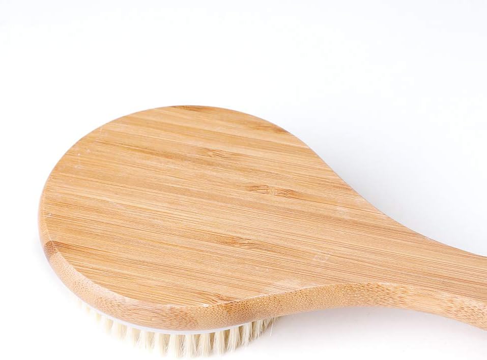 Body Brush Dry Brushing Back Scrubber Shower Bath Brush Bamboo Wood Long Handle Natural Bristles exfoliating Massage Improve Blood Circulation Cellulite