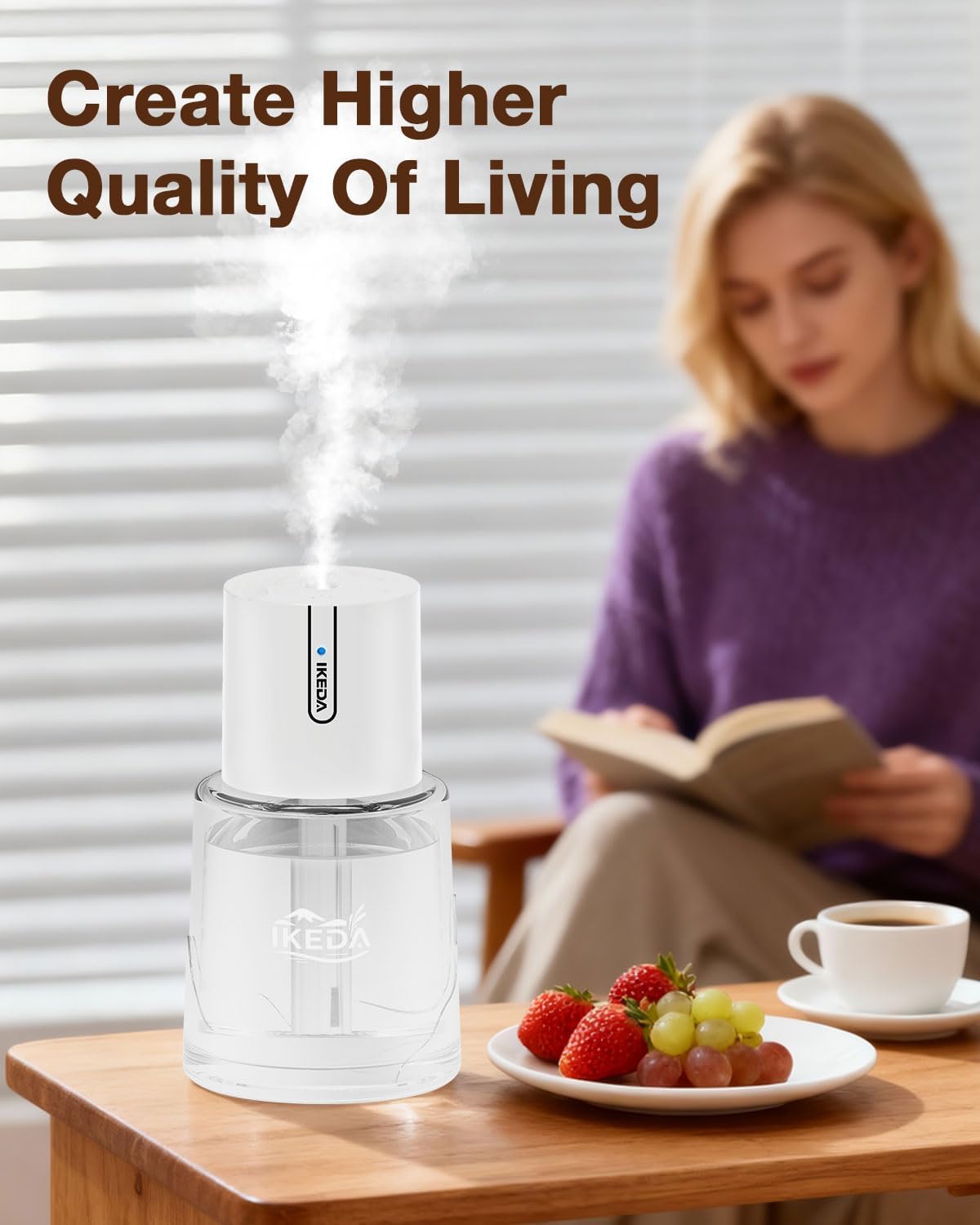 Smart Car Aroma Diffuser | 100ml Essential Oil Diffuser with Lavender Scent | 3-Mode Car Diffuser |Strong Scent Car Freshener | Car Air Fresheners for Men Women (White)