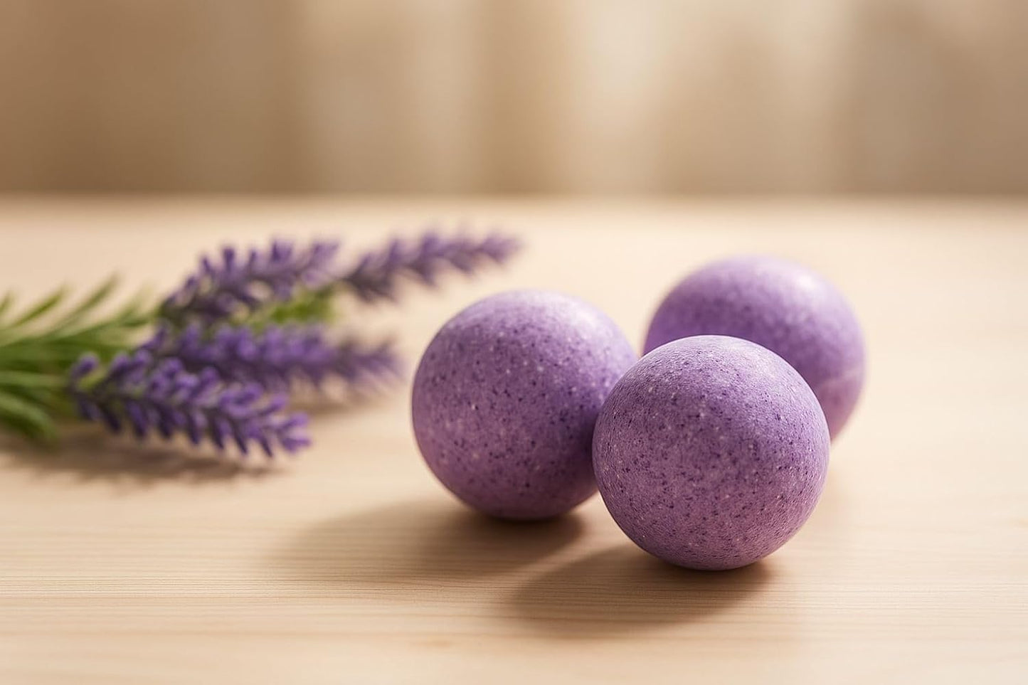 Lavender Bath Bombs 3 Pack with Exfoliating Sponge, Relaxing Aromatherapy Fizz for Men and Women, Spa Gift Set for Self Care, Skin Softening Essentials for Stress Relief and Home Bath Relaxation