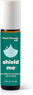 Plant Therapy Kids Shield Me Essential Oil Blend Pre-Diluted Roll On 10 mL (1/3 oz) 100% Pure, Gentle, Ready to use for Camping, Backyard & Travel