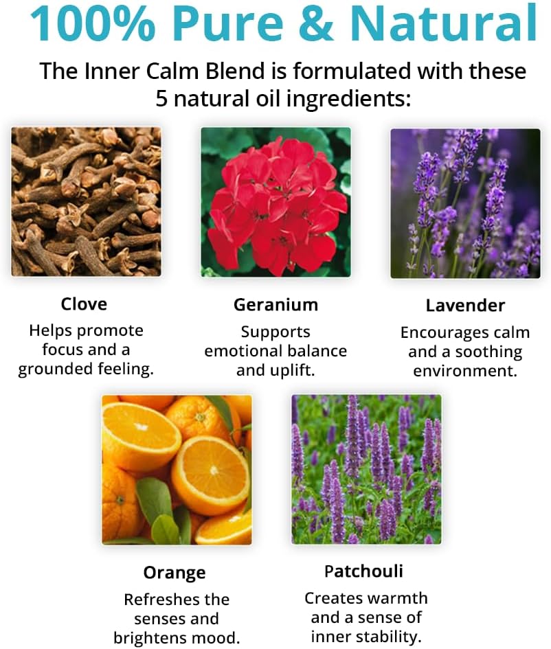 Wild Essentials Exquisite Signature Essential Oil Blend Inner Calm, 10ml - Pure Essential Oils Synergy Blend, New Label, Same Formula