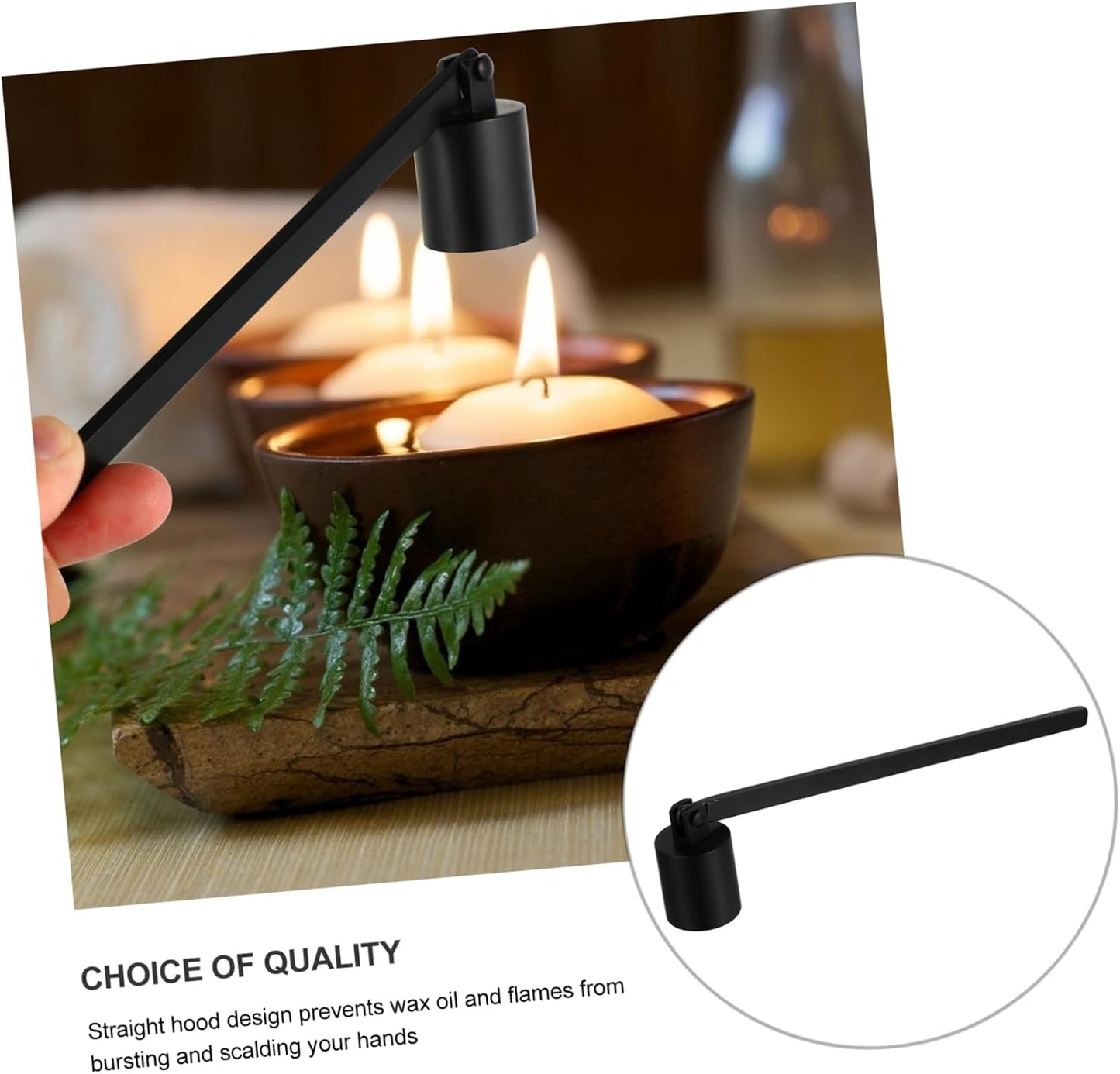 Healifty Candle Snuffer Tool Set Metal Flame Extinguisher Wick Trimmer for Candle Lovers and Home Decor for Exiting Flames Safely