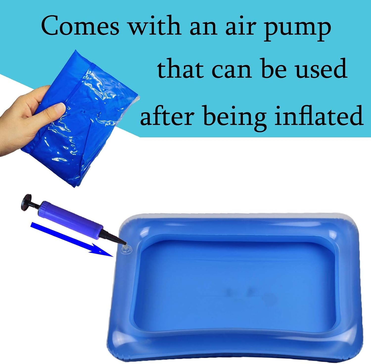 Inflatable Pool Foot Bath Basin, Portable Foot Bath Basin, Foot Soaking Bath Basin for Pool Entry Ladder, Swimming Pool Clean Feet Pedicure Supplies (Square)