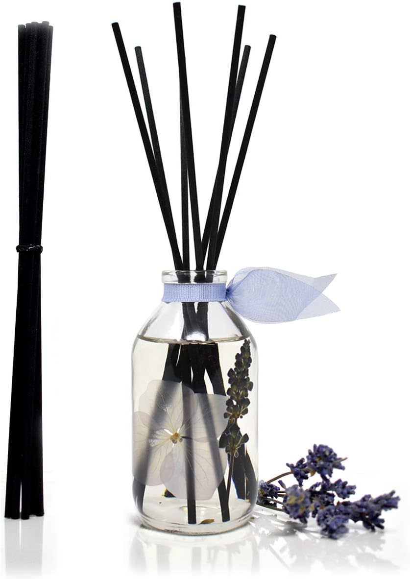 Reed Diffuser Set, Lavender De Provence Scented Oil Diffuser with Sticks, Home Fragrance Accessories for Bathroom Shelf Decor, Aroma Diffusers for Home or Office Desk, USA Made