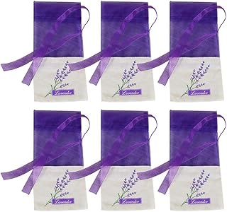 Gatuida 30 Pcs Empty Sachet Bags Flower Printed Drawstring Purse for Dried Herbs Lavender Storage Portable Home Fragrance Sachets 6.49X2.83In