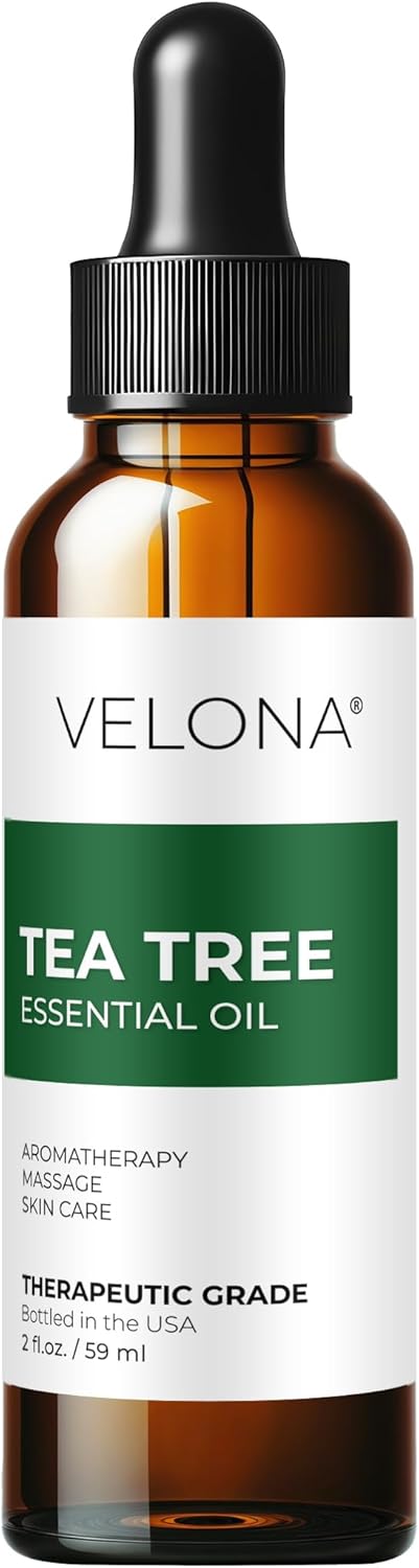 Tea Tree Essential Oil by Velona - 2 Fl Oz | Therapeutic Grade for Aromatherapy Diffuser Undiluted