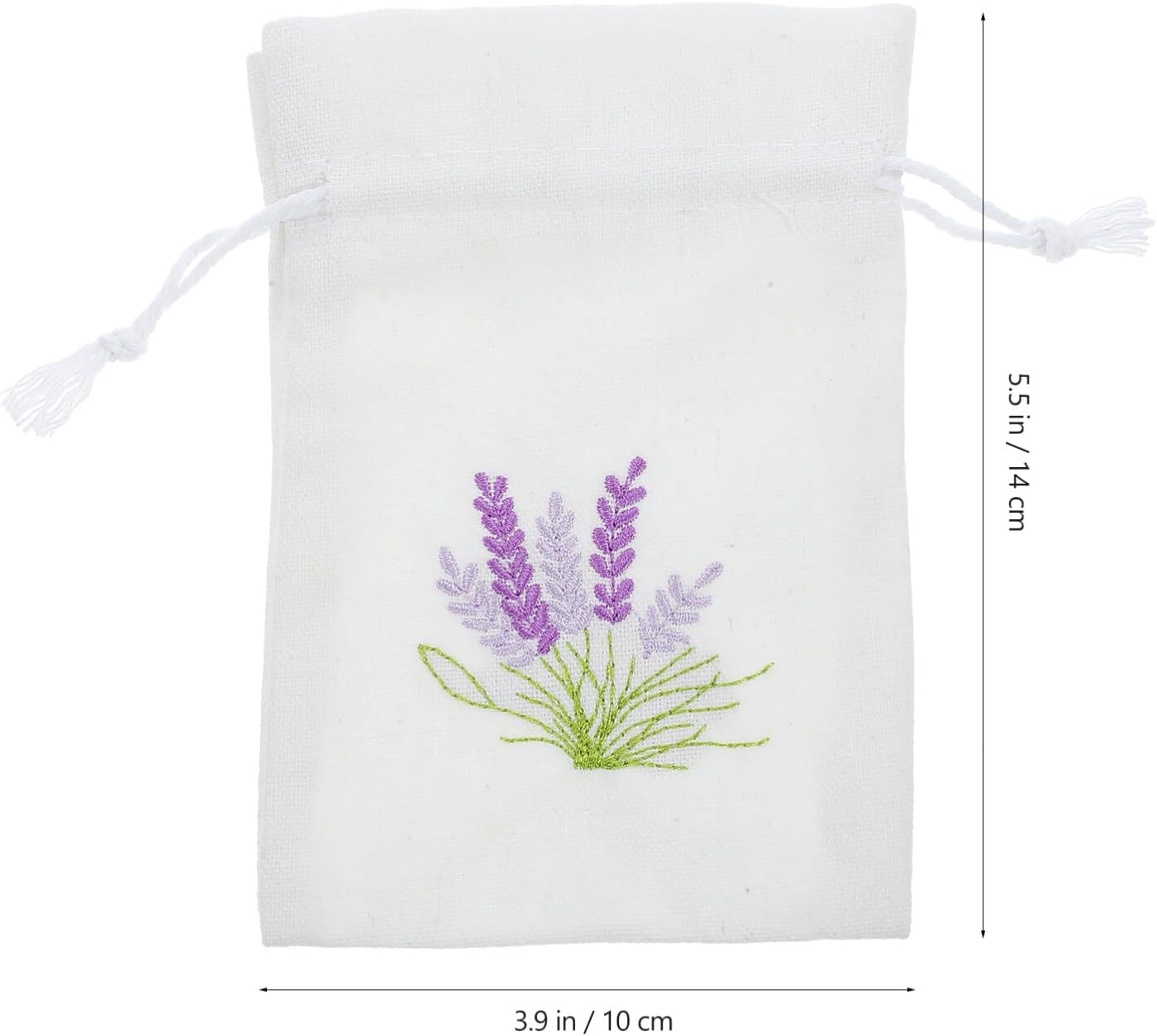 Kichvoe Sachet Bags Empty Cotton Drawstring Pouches 5.51X3.93In Refillable Lavender Sachet Bag for Home Fragrance Wedding Favor Jewelry Candy Storage Set of 10