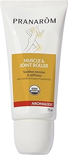 Pranarom - Aromalgesic Muscle & Joint Roller 75ml - Active Individuals- Tri-Roller Applicator, Essential Oil Blend, Organic Non-Greasy Formula, Relaxation, Meditation