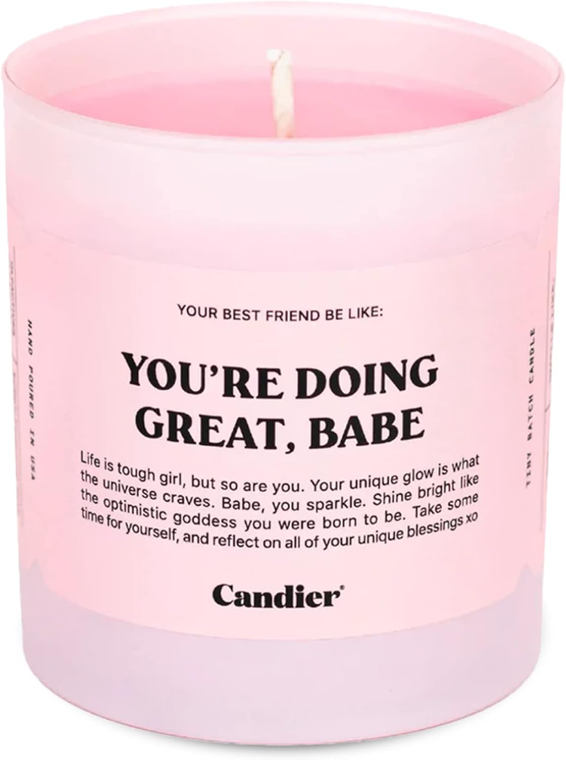 Ryan Porter “You’RE Doing Great, Babe” Candle - 100% Natural & Vegan - Made of Hand-Poured Soy Wax & Cotton Wick - Smells Lavender, Herbs, Sandalwood - Paraben, Phthalate, Lead-Free Decor Candle
