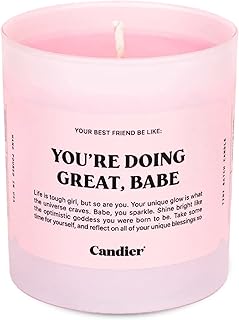 Ryan Porter “You’RE Doing Great, Babe” Candle - 100% Natural & Vegan - Made of Hand-Poured Soy Wax & Cotton Wick - Smells Lavender, Herbs, Sandalwood - Paraben, Phthalate, Lead-Free Decor Candle