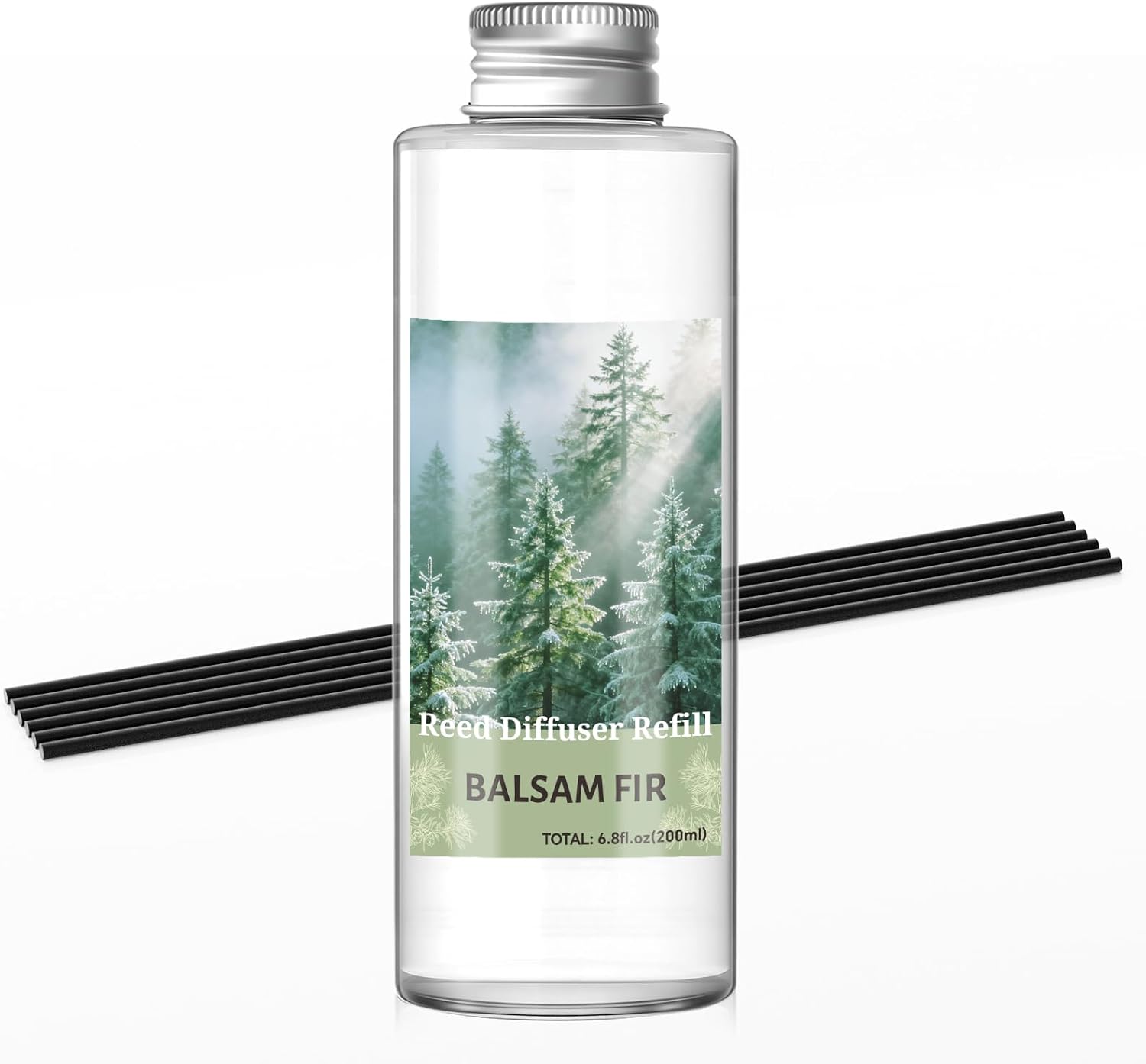 SCENTORINI Reed Diffuser Oil Refill, Balsam Fir Diffuser Oil 6.76 Fl Oz, Natural Scented Essential Oil Refill Long Lasting Summer Home Fragrance for Room Spa Aromatherapy Bathroom Home Decor