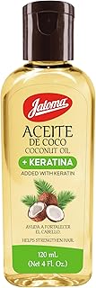 Jaloma Coconut Oil with Keratin to Help Strengthen Hair, 4 Oz Bottle