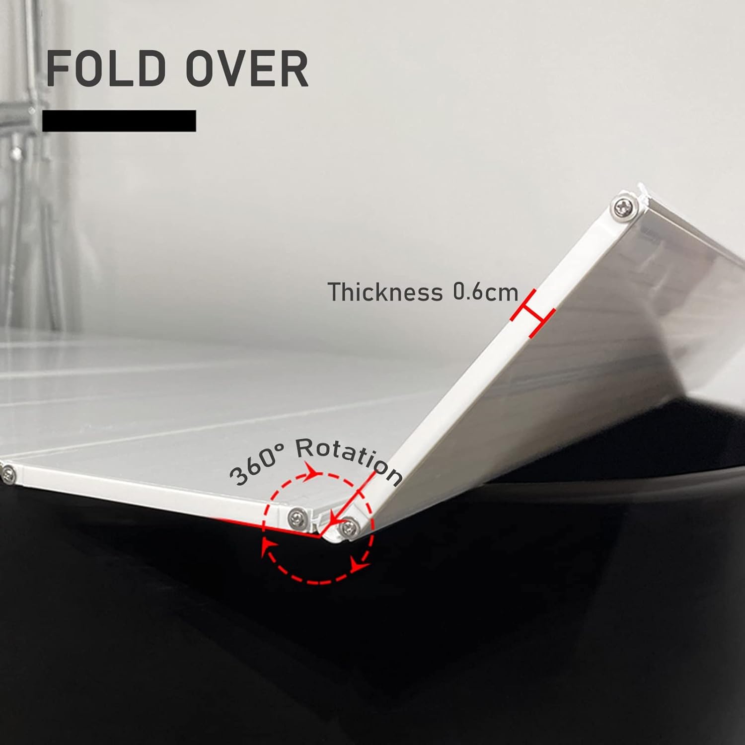 Bathtub Cover Bath Tub Caddy Tray, Folding PVC Plastic Dust-Proof Board Shutter Bath Lid, Durable Insulation Cover for Spa, Bathroom & Shower, 0.6cm Thickness (Color : White, Size : 75x115x0