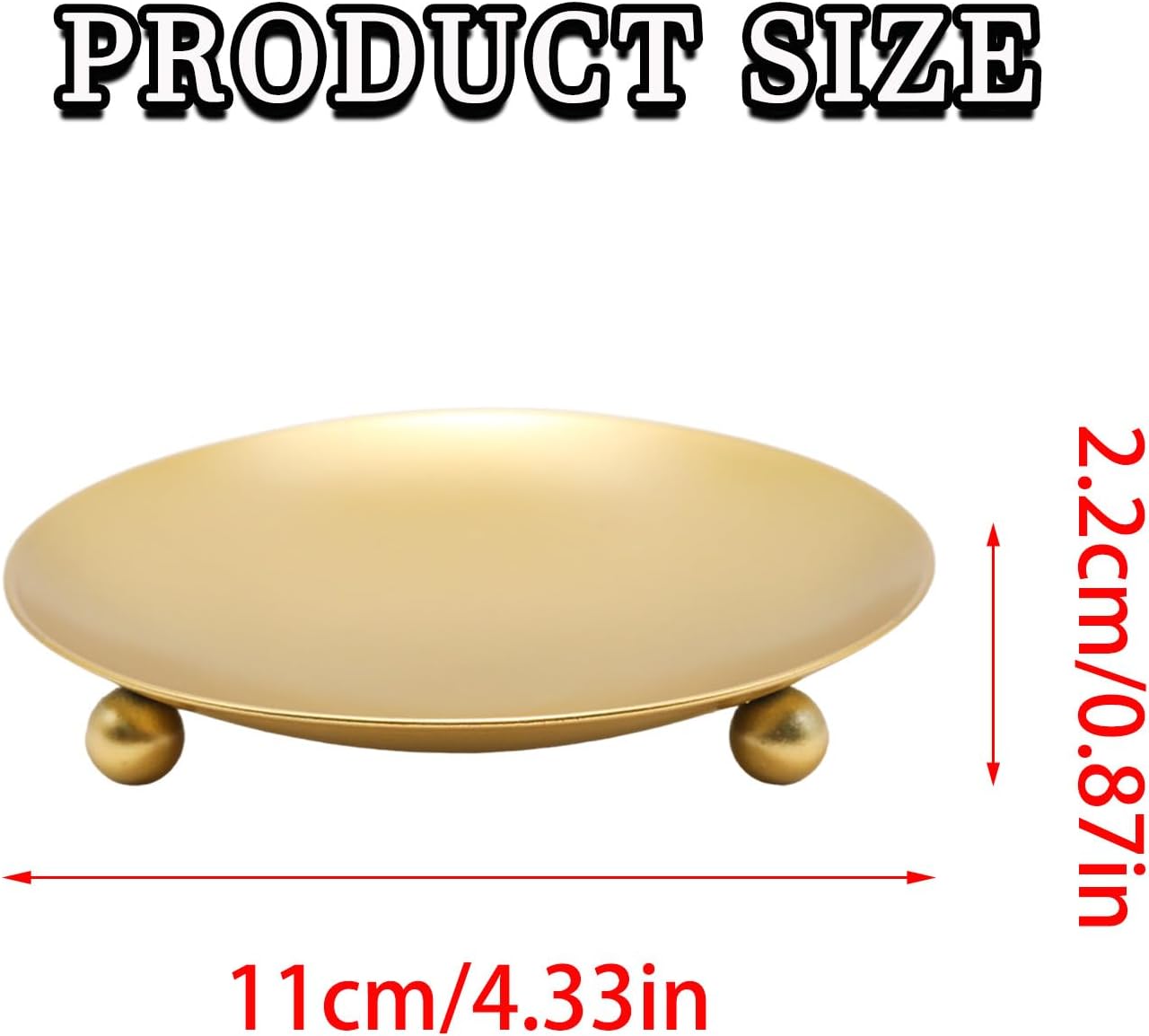 2Pcs Iron Plate Candle Holder Set - 4.33 Inch Decorative Pedestal Candle Stands for Home, Wedding, and Birthday Parties - Elegant Gold Candle Holders for Stylish Décor