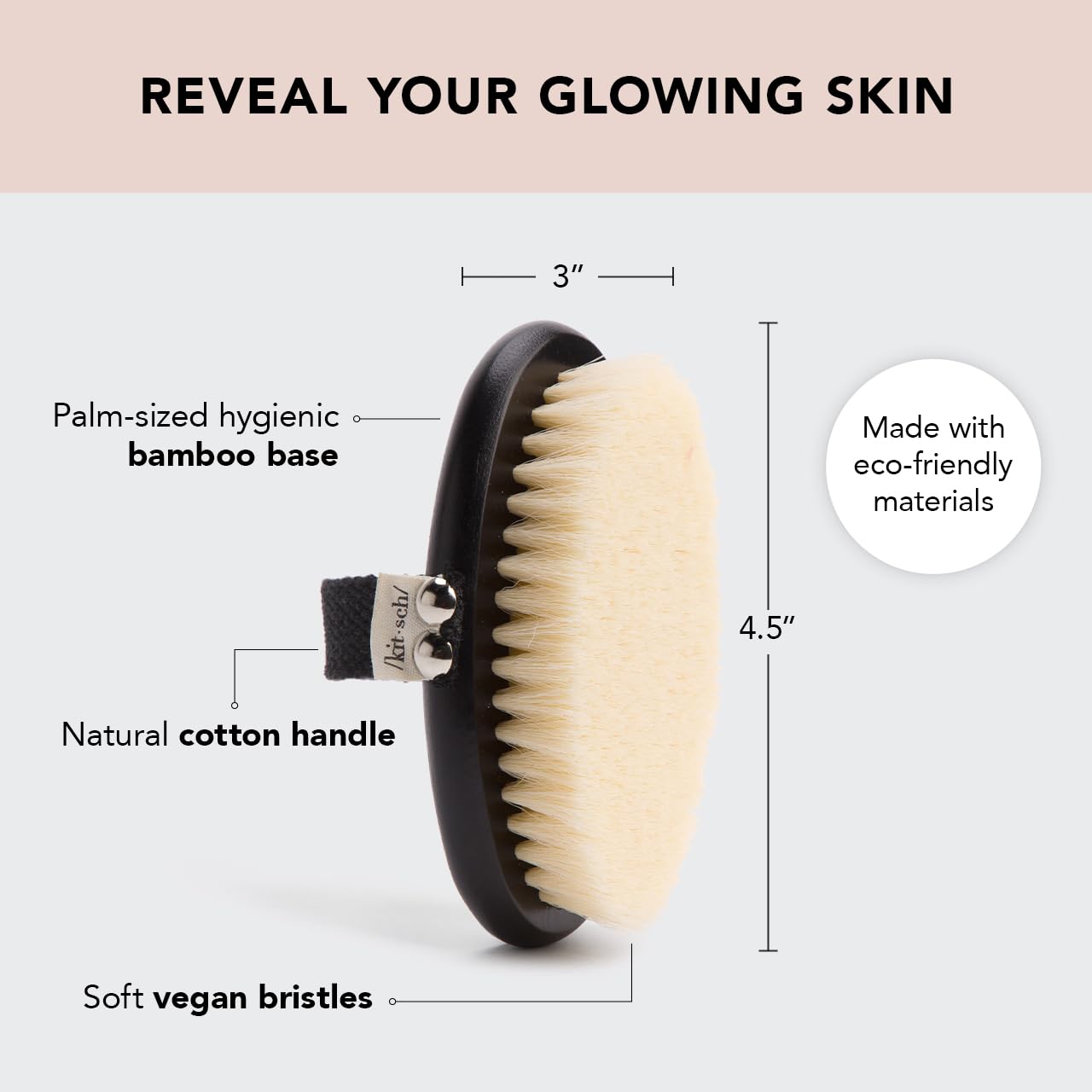 Kitsch Dry Brushing Body Brush & Hair Scalp Massager