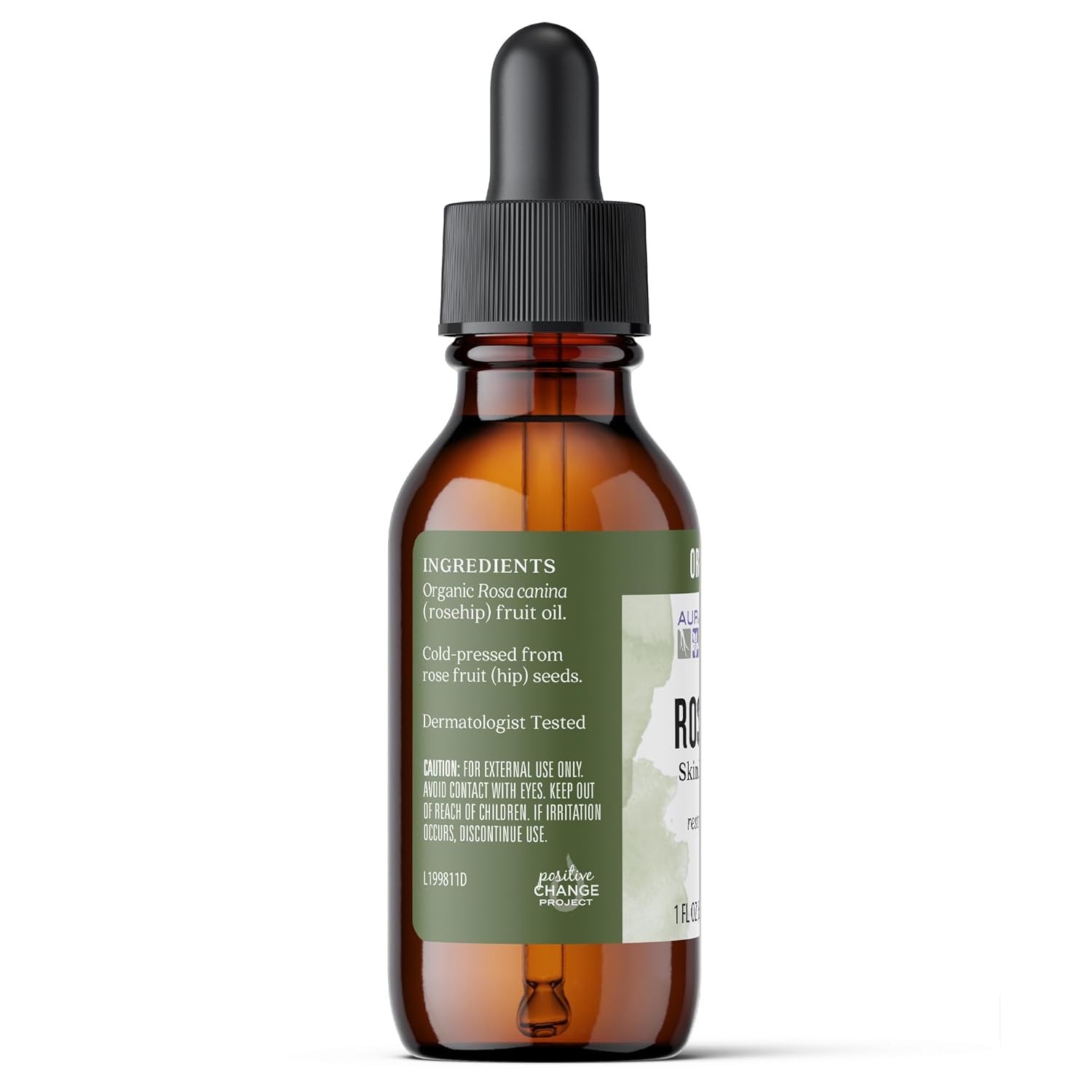 Aura Cacia Organic Rosehip Skin Care Oil | GC/MS Tested for Purity | 30ml (1 fl. oz.)
