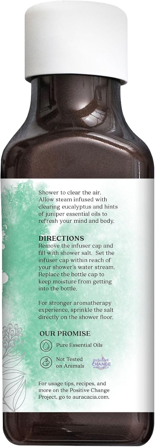 Aura Cacia Clearing Eucalyptus Shower Salts | 16 oz.