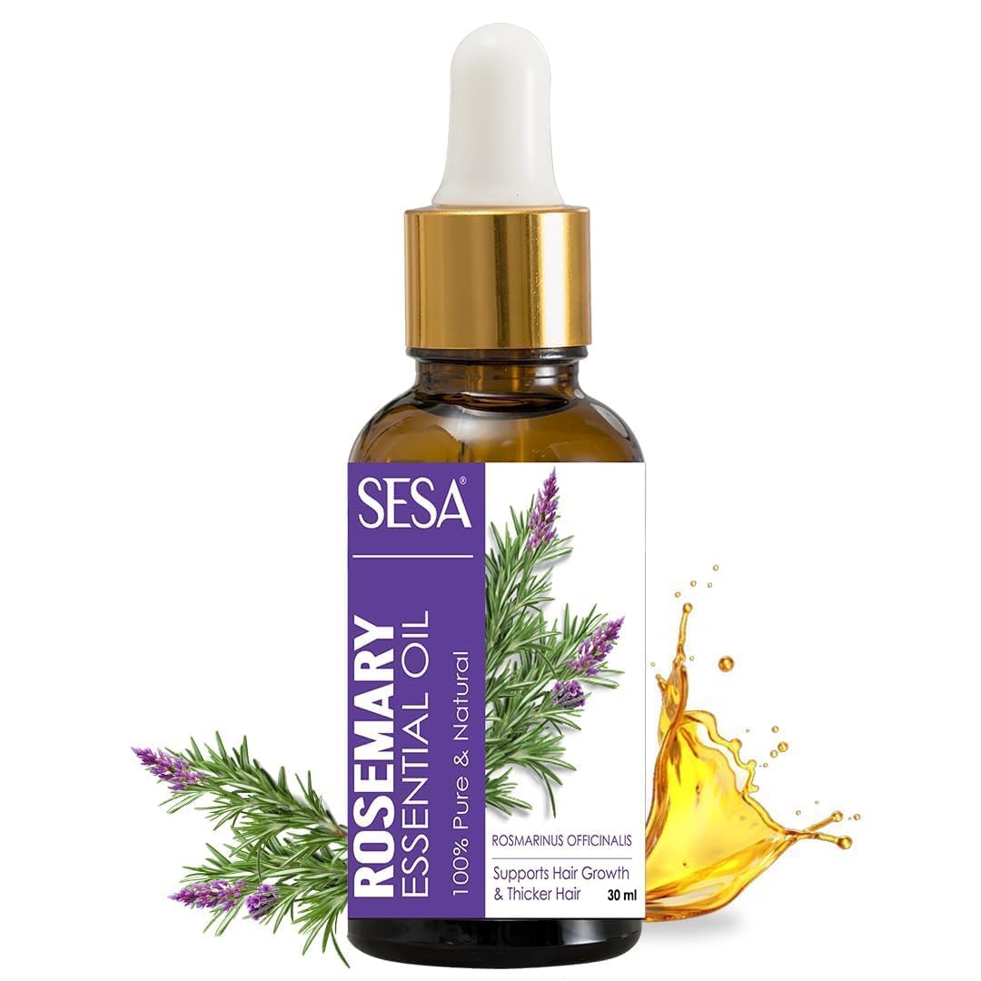 Se.sas Rosemary Essential Oil For Hair Growth Nourishes Skin Hair Fall Control Oil For Women and Men 100% Pure & Natural Rosemary 30 ml