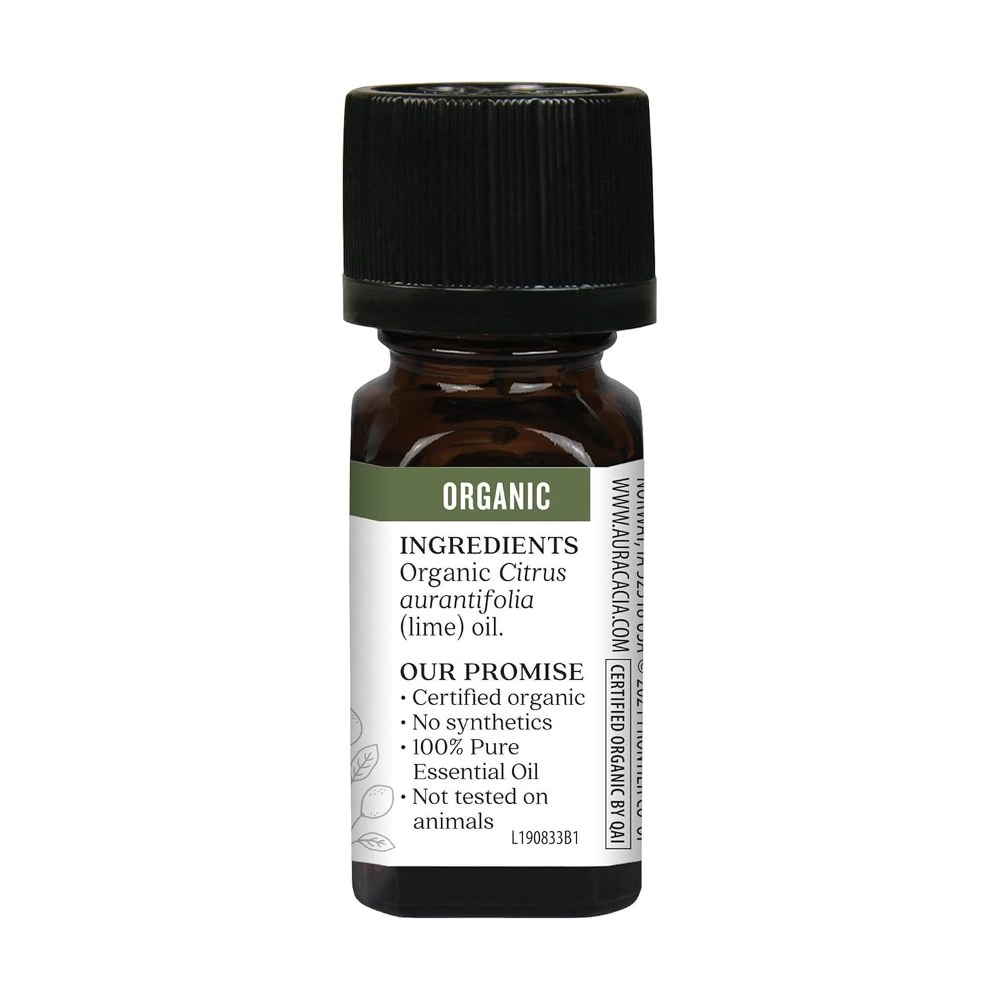 Aura Cacia Organic Distilled Lime Essential Oil, 100% Pure Citrus Aurantifolia Oil - Aromatherapy for Body Care, DIY Blends | 0.25 Fl Oz (Pack of 1)