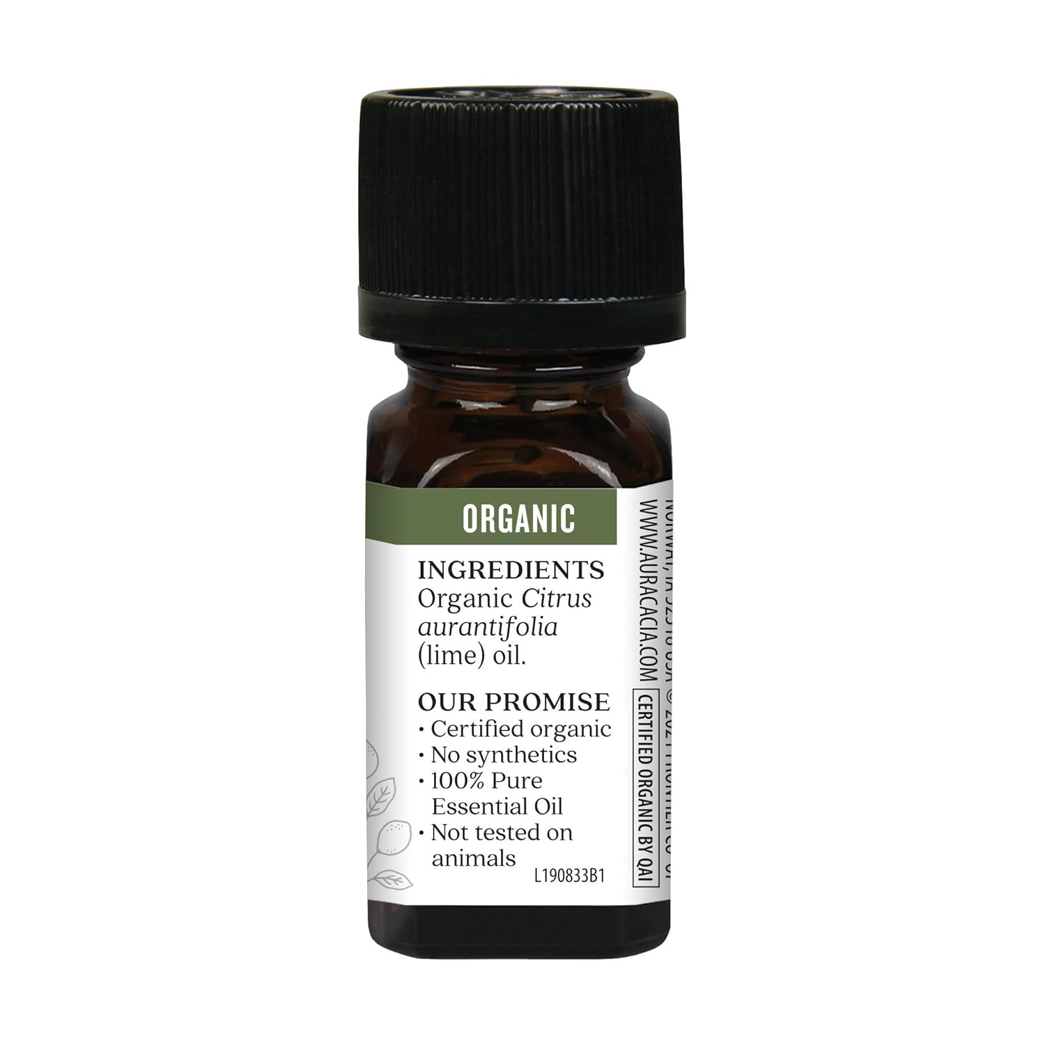 Aura Cacia Organic Distilled Lime Essential Oil, 100% Pure Citrus Aurantifolia Oil - Aromatherapy for Body Care, DIY Blends | 0.25 Fl Oz (Pack of 1)