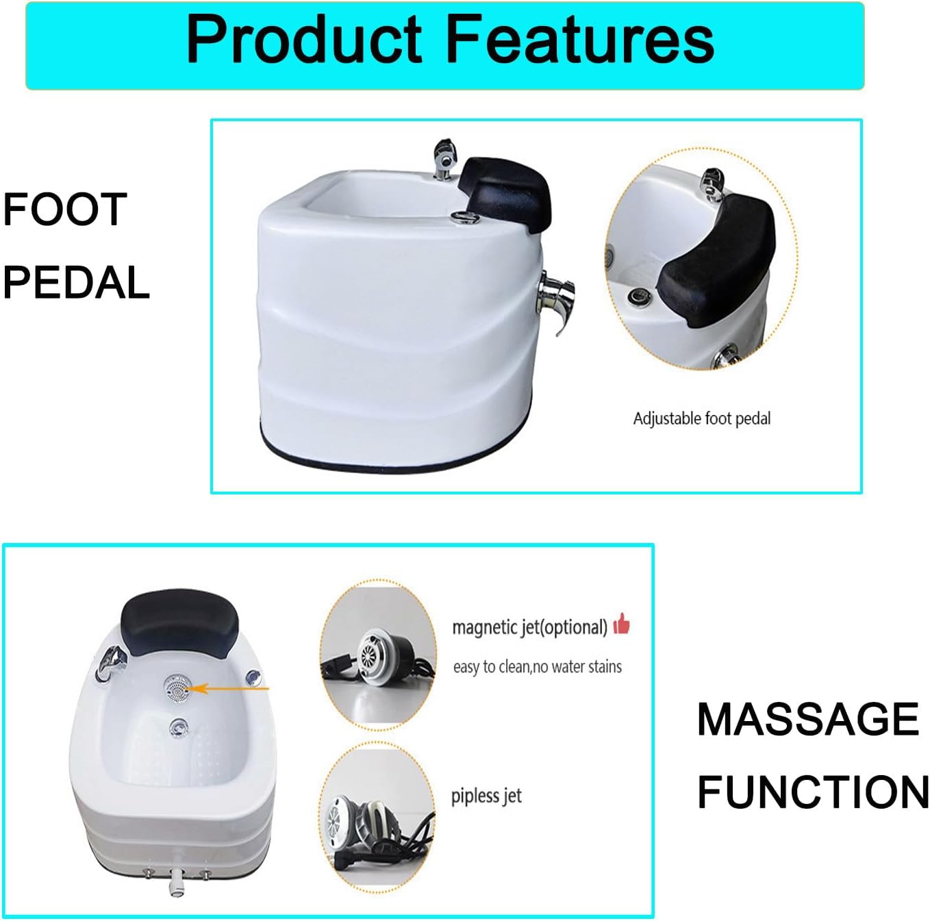Foot Spa Massager,Bubble Bath Spa,Health Equipment,Foot Bath Sink Massage,Long-Lasting Heat Insulation,Seamless Antibacterial Design,Body Recovery Equipment,A