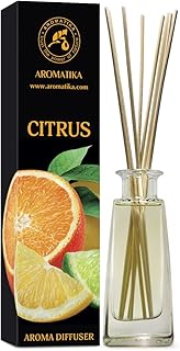 Citrus Reed Diffuser 3.4 Fl Oz (100ml) Room - Fragrance Oil Reed Diffuser with Rattan Sticks - Room Freshener - Relaxation Fragrance - Scented Diffusers - Fragrance