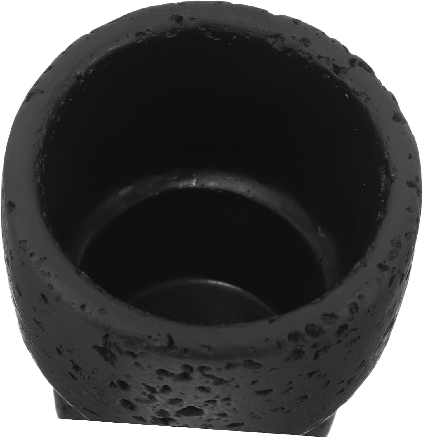 Cement Match Holder Jar for Matchstick Storage and Candle Lighting with Black Rustic Design, Suitable for Fireplace and Kitchen Tasks, Can Store Several Match Boxes an Elegant