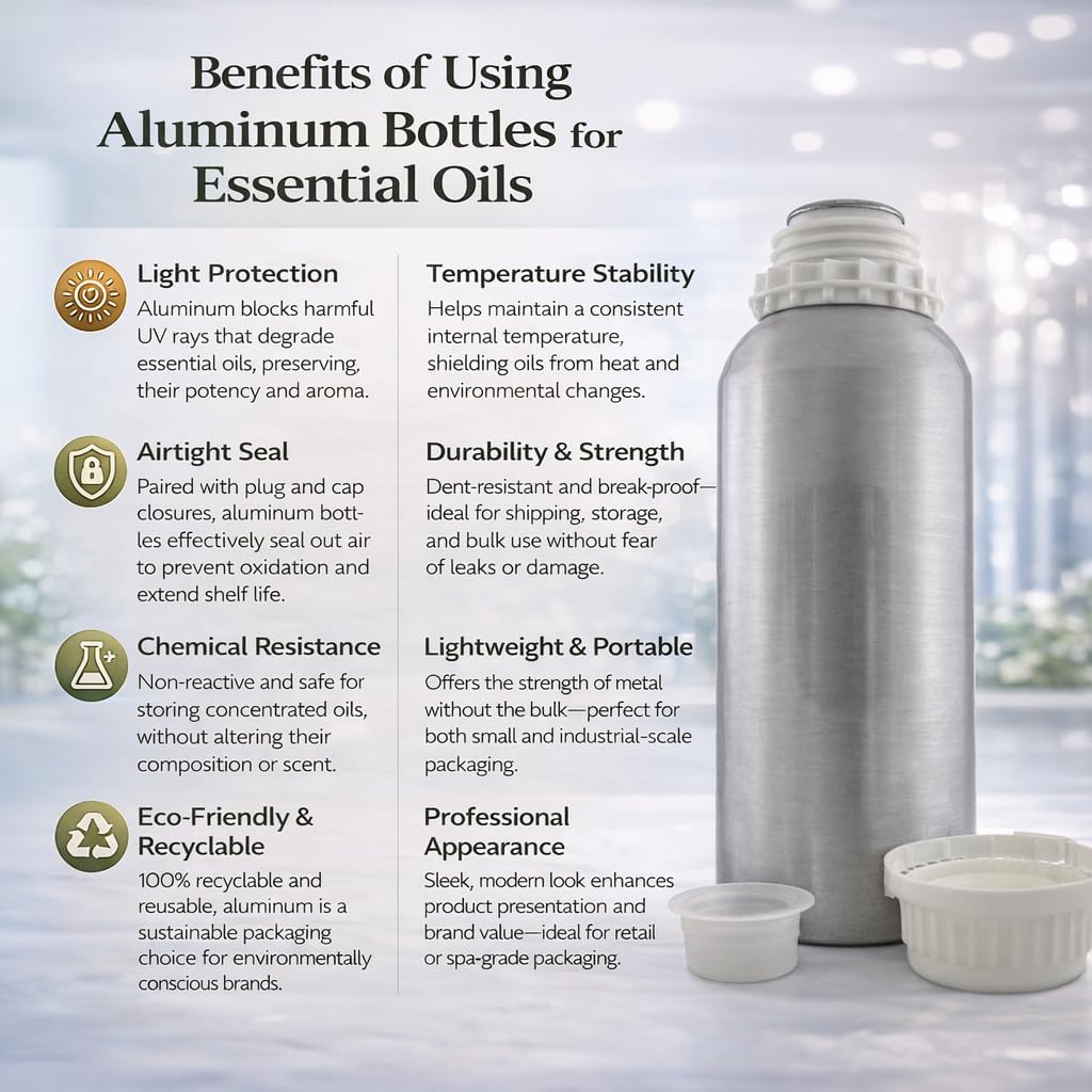 GreenHealth Lavender Essential Oil – 16 fl oz (473 ml) – 100% Pure & Uncut – Aluminum Bottle – Bulk Lavender Oil for Diffuser, Aromatherapy, Candles, Soap & DIY