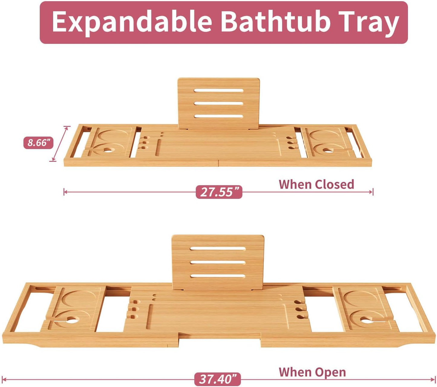Bathtub Tray,Bath Tray for Tub,Bath Tub Tray Wood,Bath Caddy Tray for Bathtub,Bathtub Trays for Tub, As Gifts for Women Or House Warming Gifts New Home